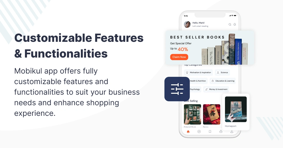 Customizable Features Examples Customizable Features & Functionalities | Mobikul's App Feature