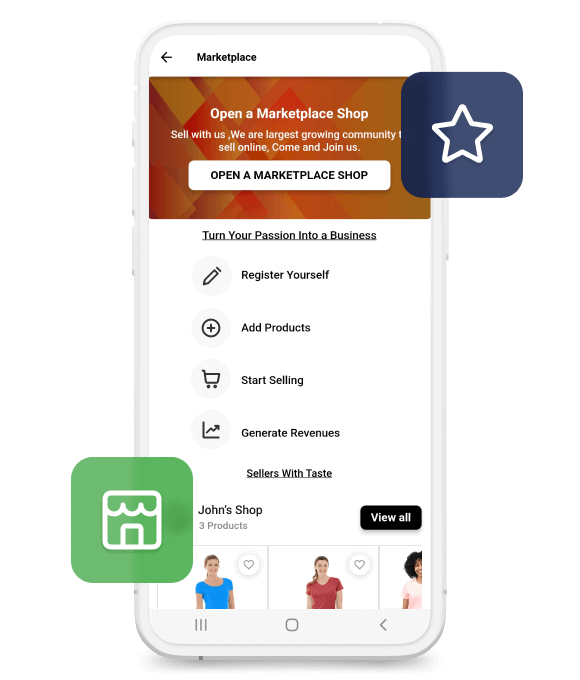 Marketplace landing Page