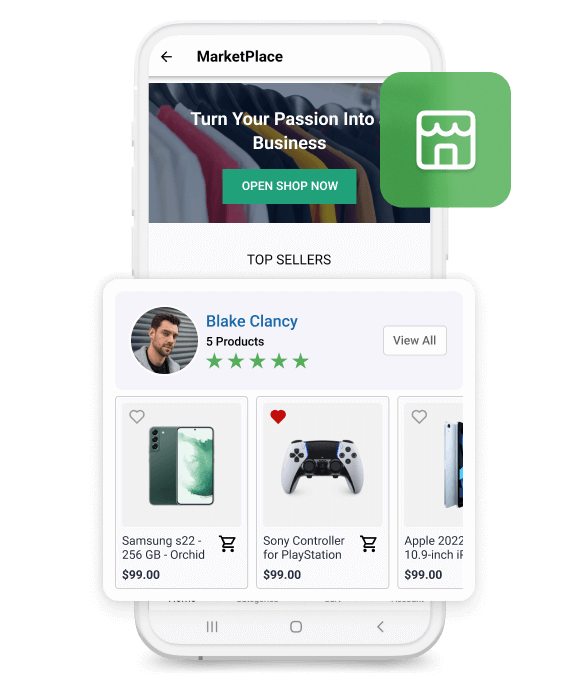 Marketplace landing Page