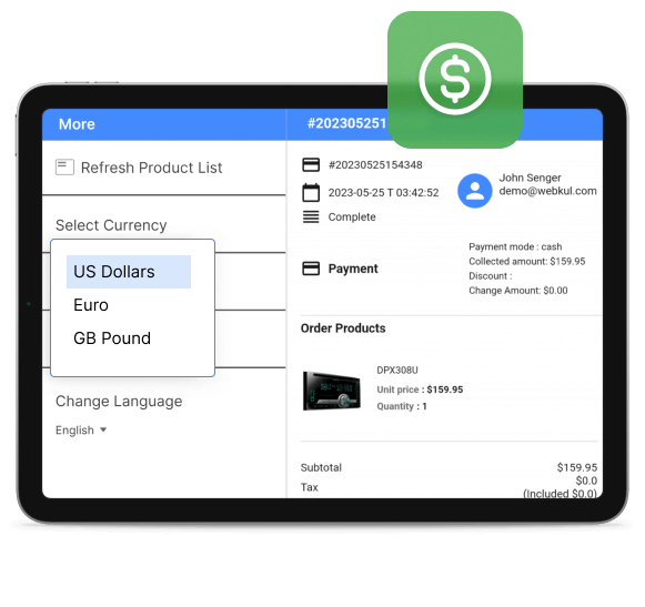 Multiple Currency Supported Multiple Currency Supported