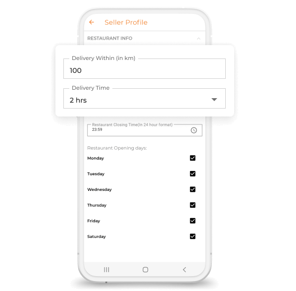 Manage Restaurant Info Manage Restaurant Info