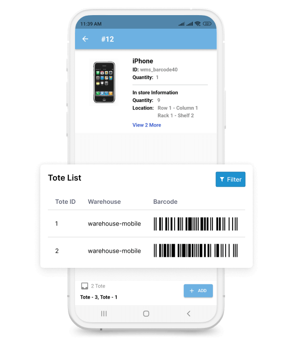 Order Management with Totes Order Management with Totes