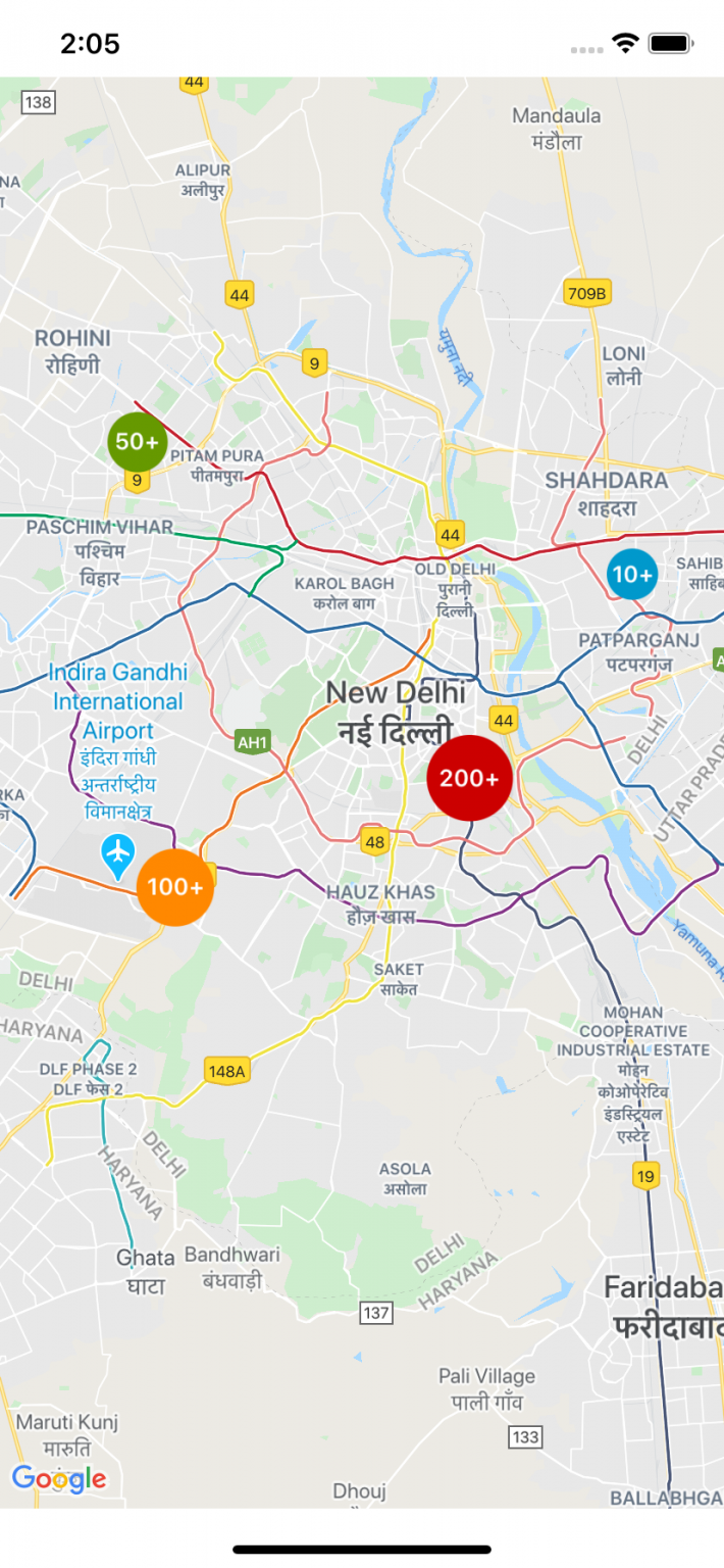 implement Marker Clustering in Swift on Google Maps