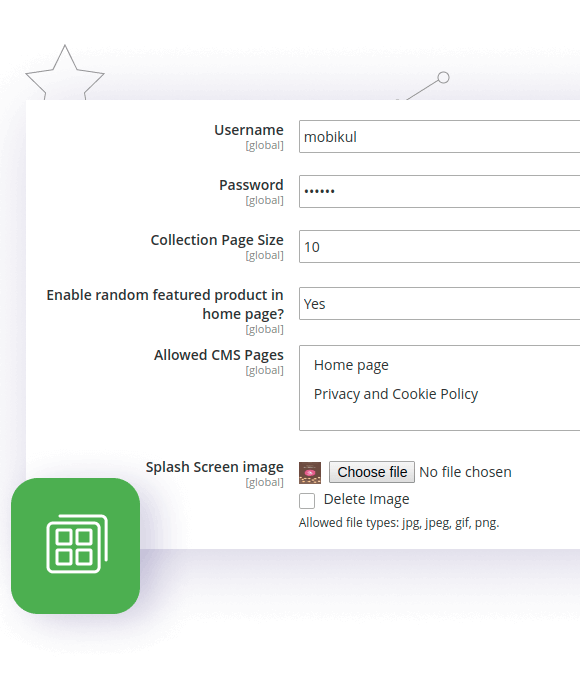 Customization and Configurable app