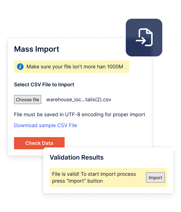 Mass Inventory Import Mass Inventory Import