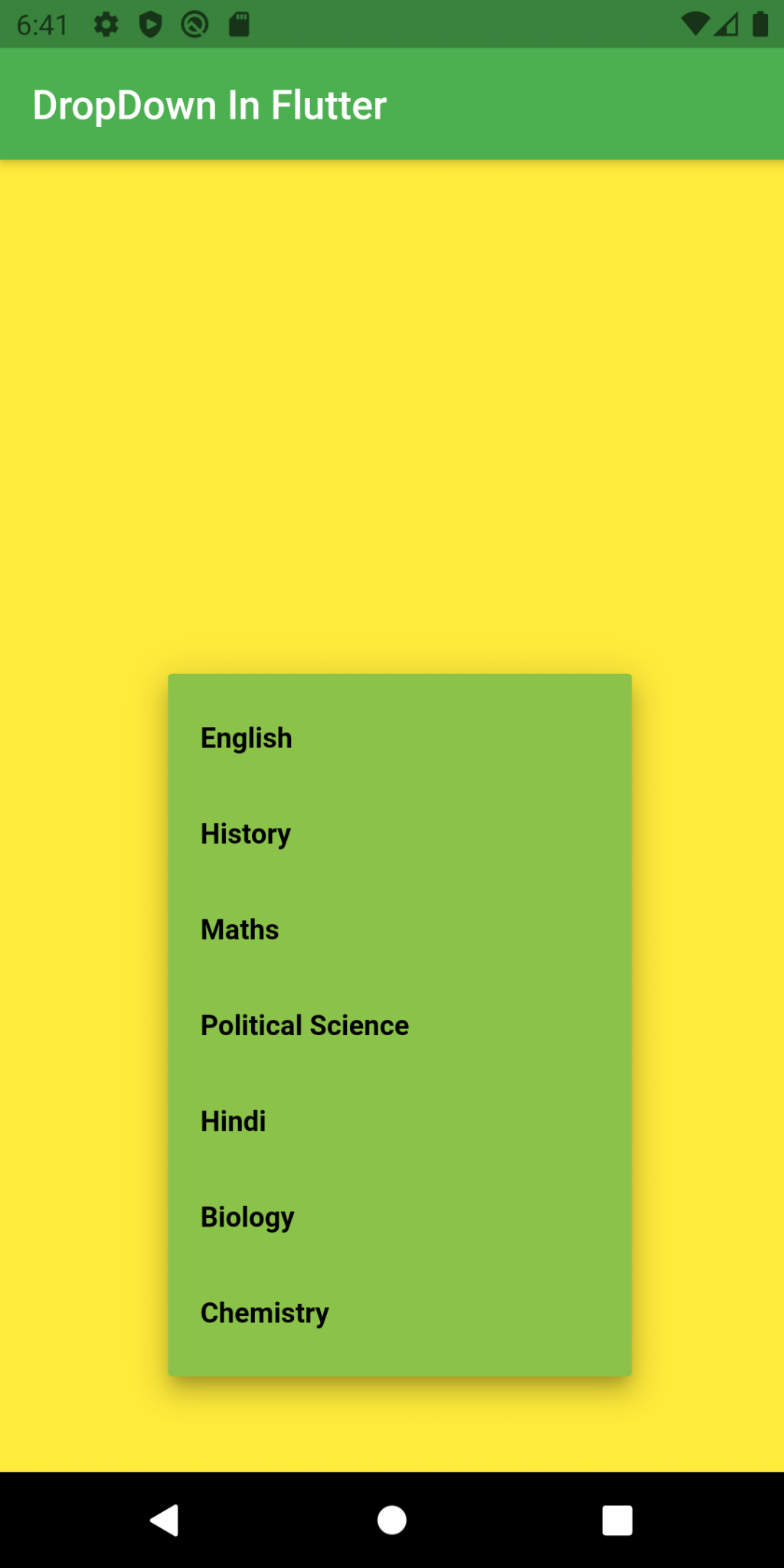 Dropdown in Flutter - Mobikul