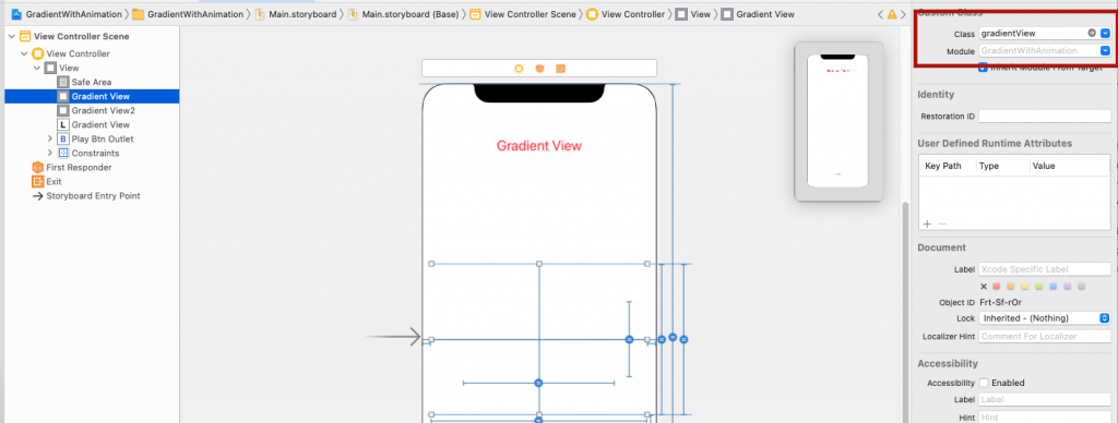 UIView design for gradient view 