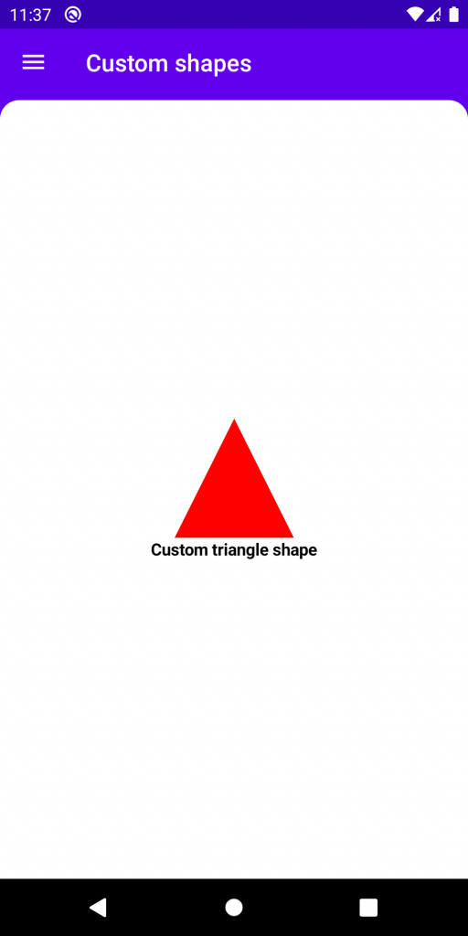 custom triangle shape  custom shapes in jetpack