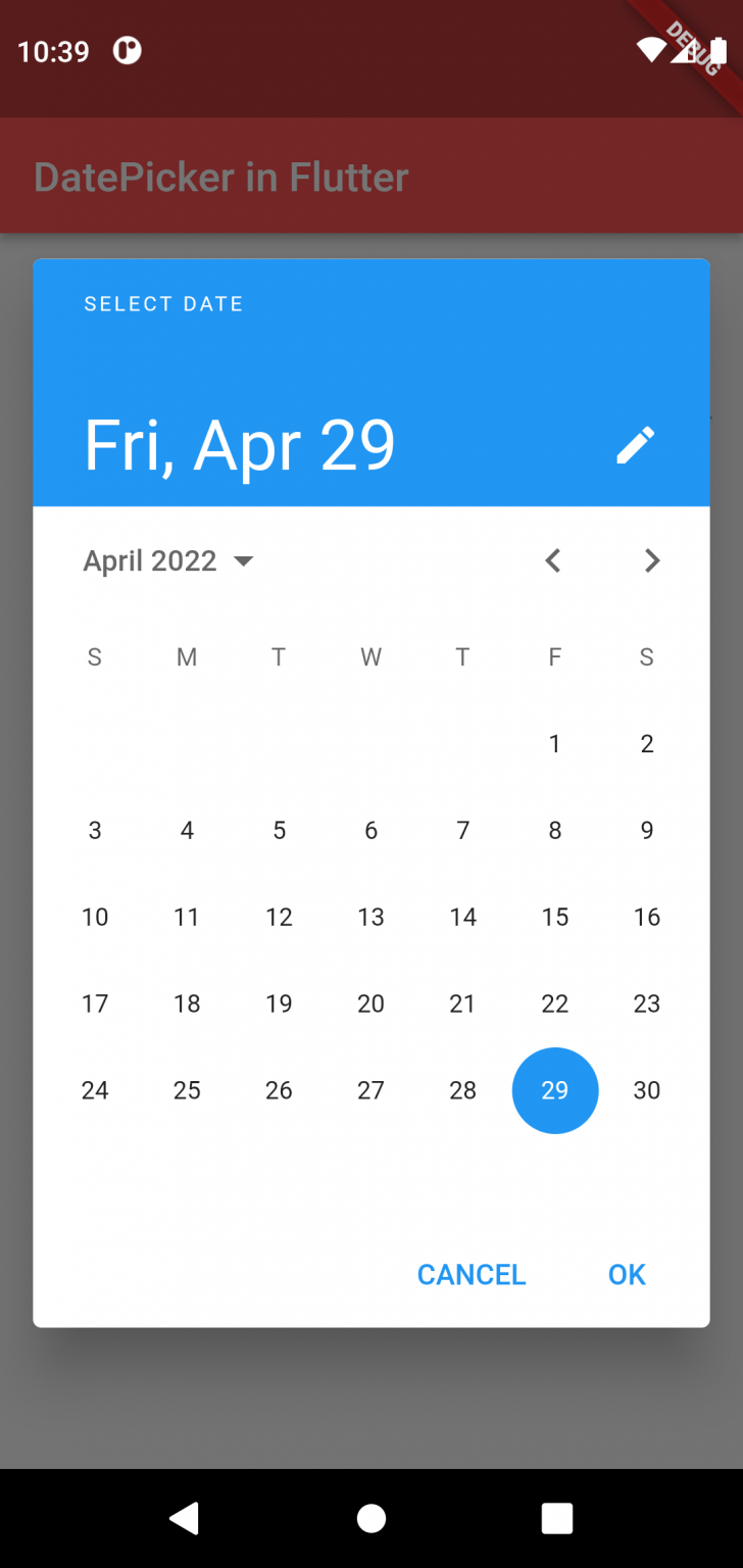 Date Picker In Flutter - Mobikul