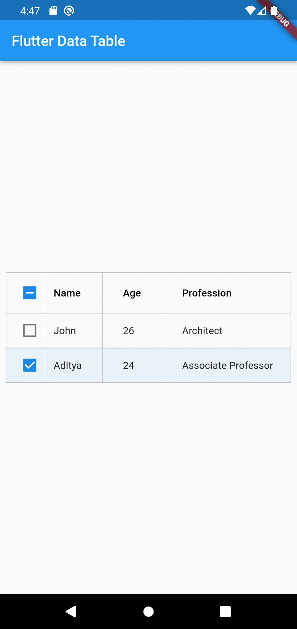 Create A Data Table In Flutter - Mobikul