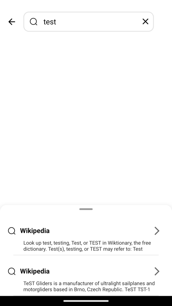 implement Wikipedia search in the Android app