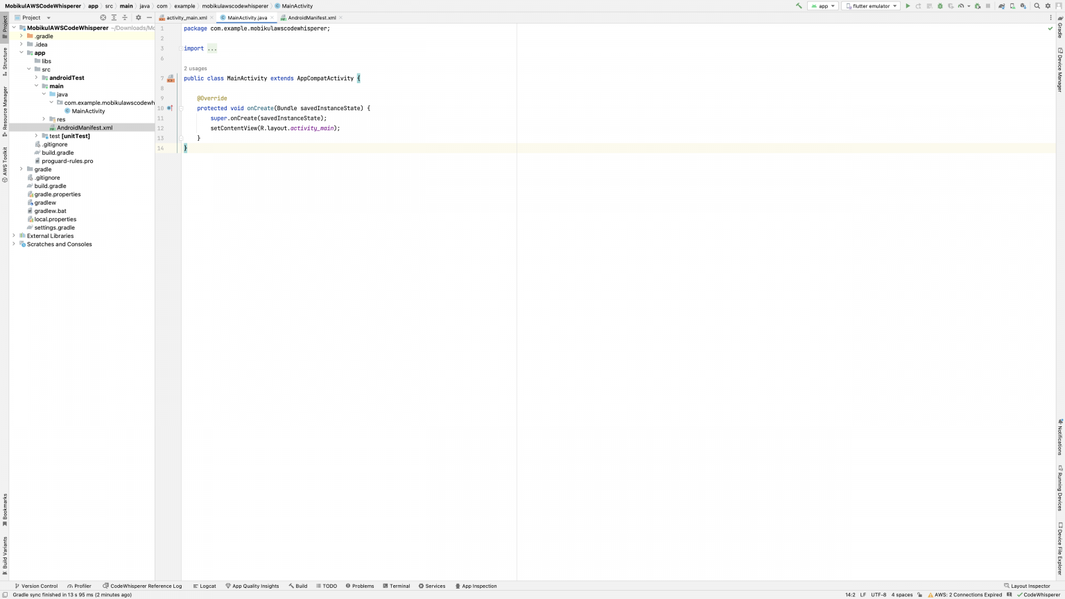 Amazon Code Whisperer & Android Studio - Mobikul