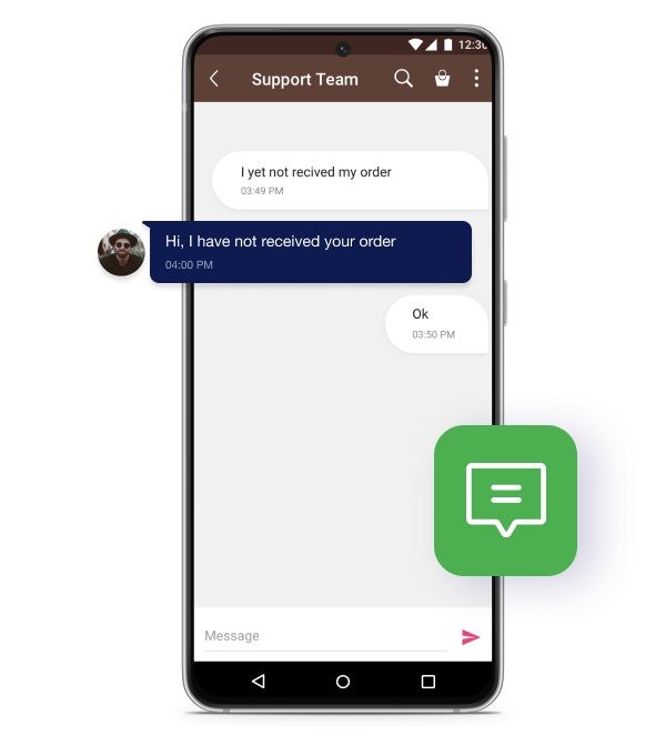 Chat System for Ecommerce Delivery Boy App