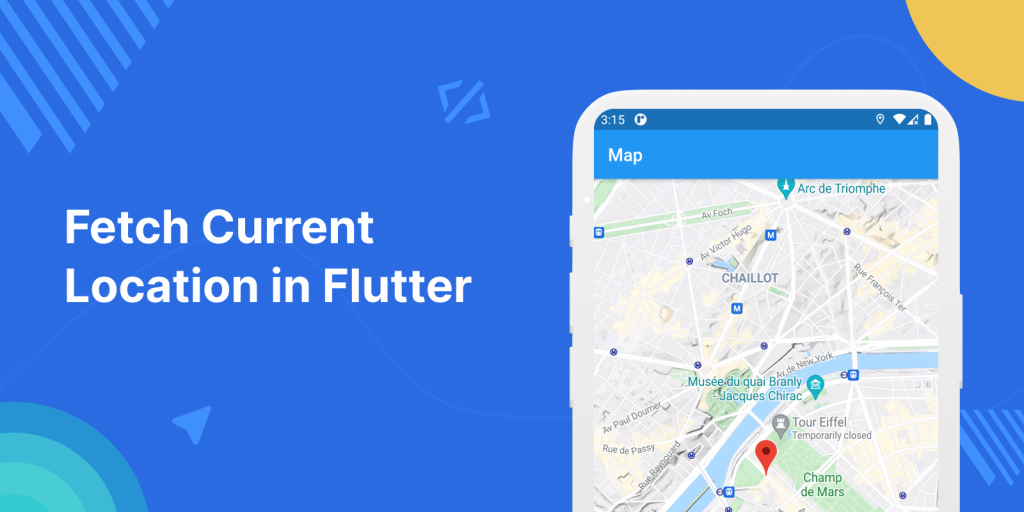 fetch current location in flutter app view
