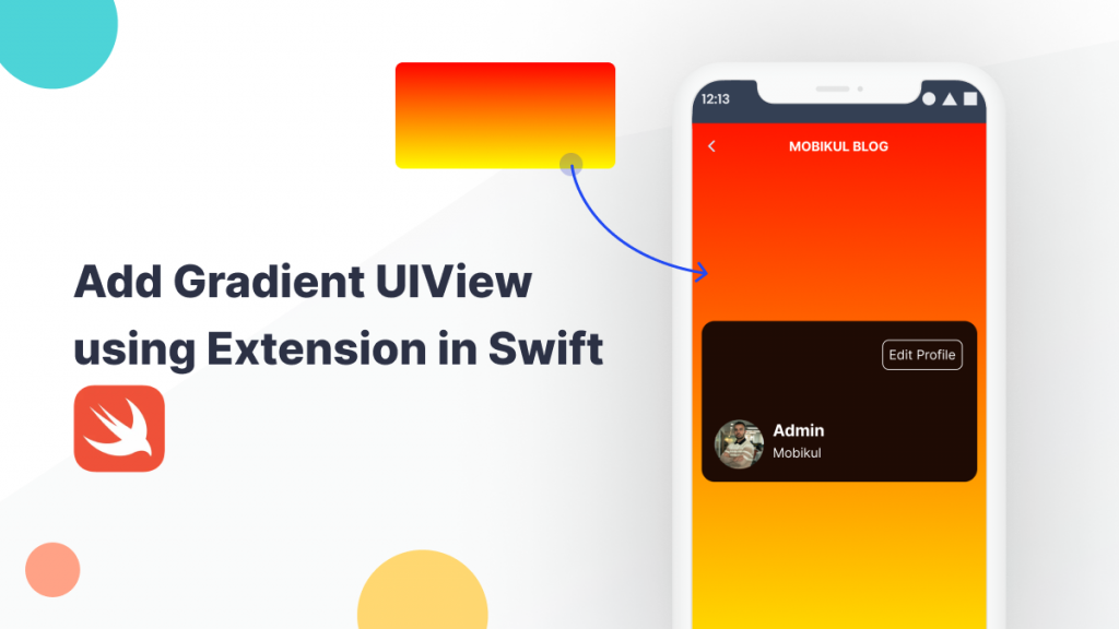 Add Gradient UIView using Extension in Swift 
