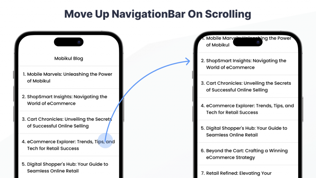 Move Up NavigationBar On Scrolling