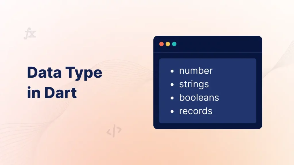 Data Type for Flutter in Dart