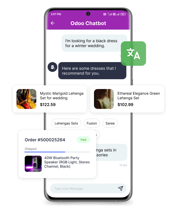 Odoo AI Chatbot Mobile App