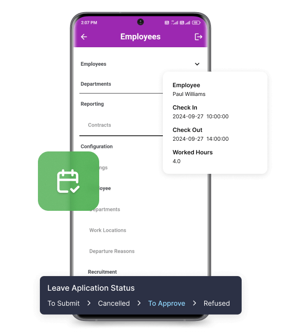 Odoo HRMS Mobile App